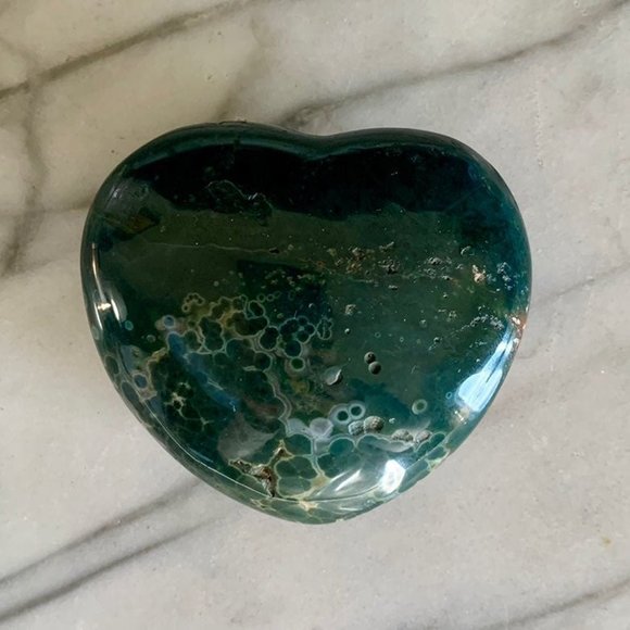 Ocean Jasper Heart - Picture 1 of 9